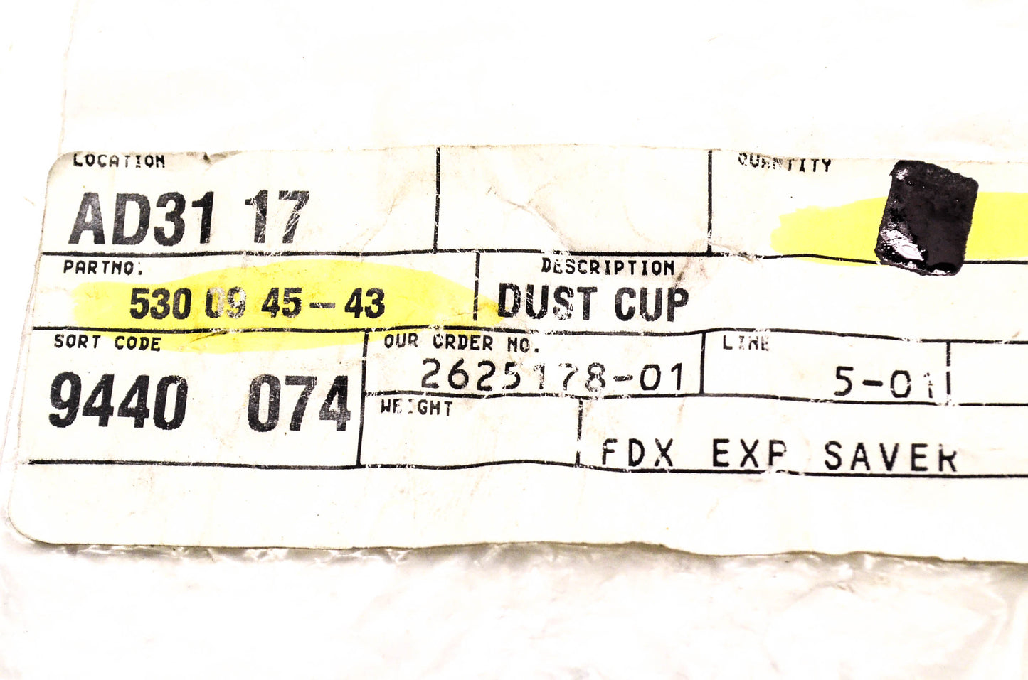 New OEM Husqvarna 530094543, 530 09 45-43 Dust Cup NOS