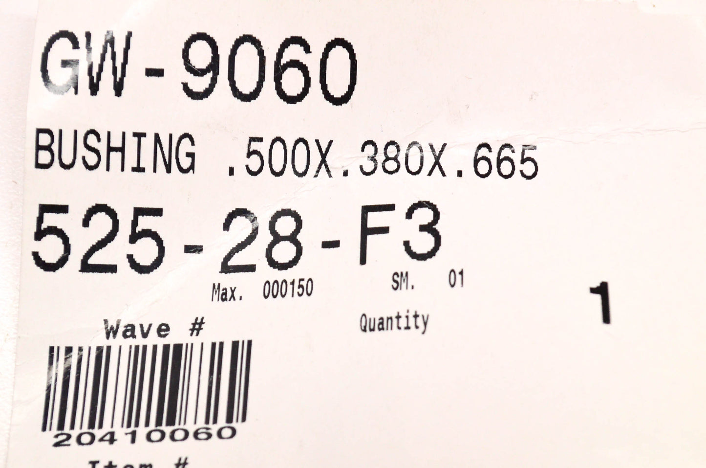 MTD GW-9060 Bushing .500 X .380 x .665 NOS