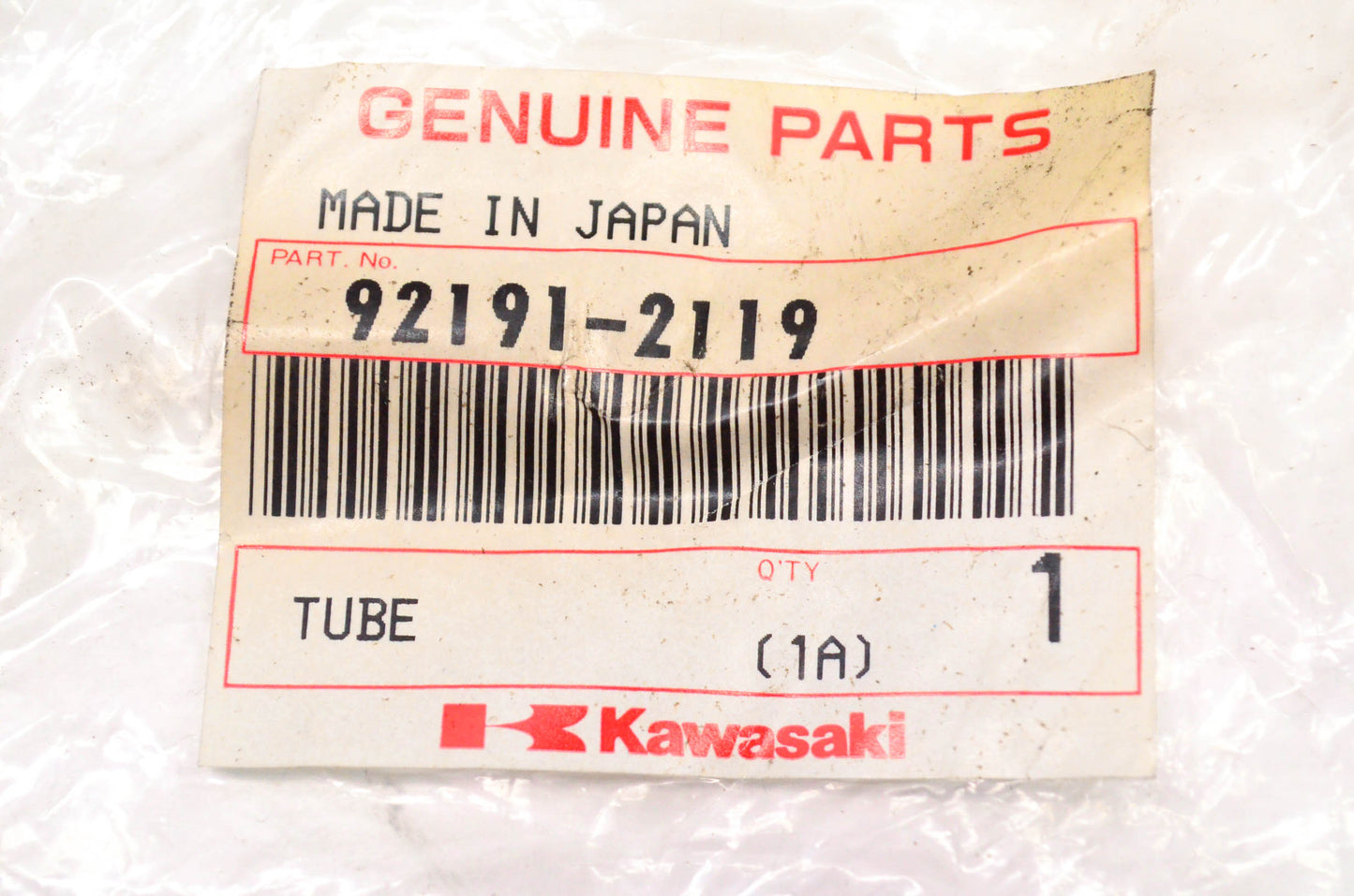 New OEM Kawasaki 92191-2119 Tube NOS