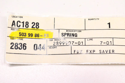 New OEM Husqvarna 503998601, 503 99 86-01 Spring NOS