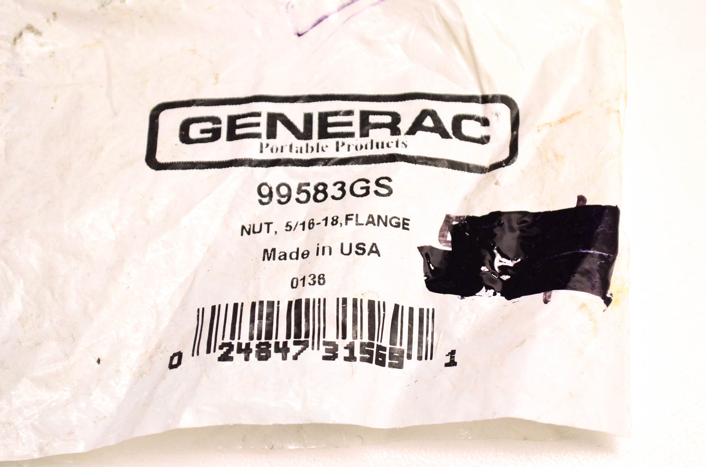 Generac 99583GS Hex Flange Nut NOS