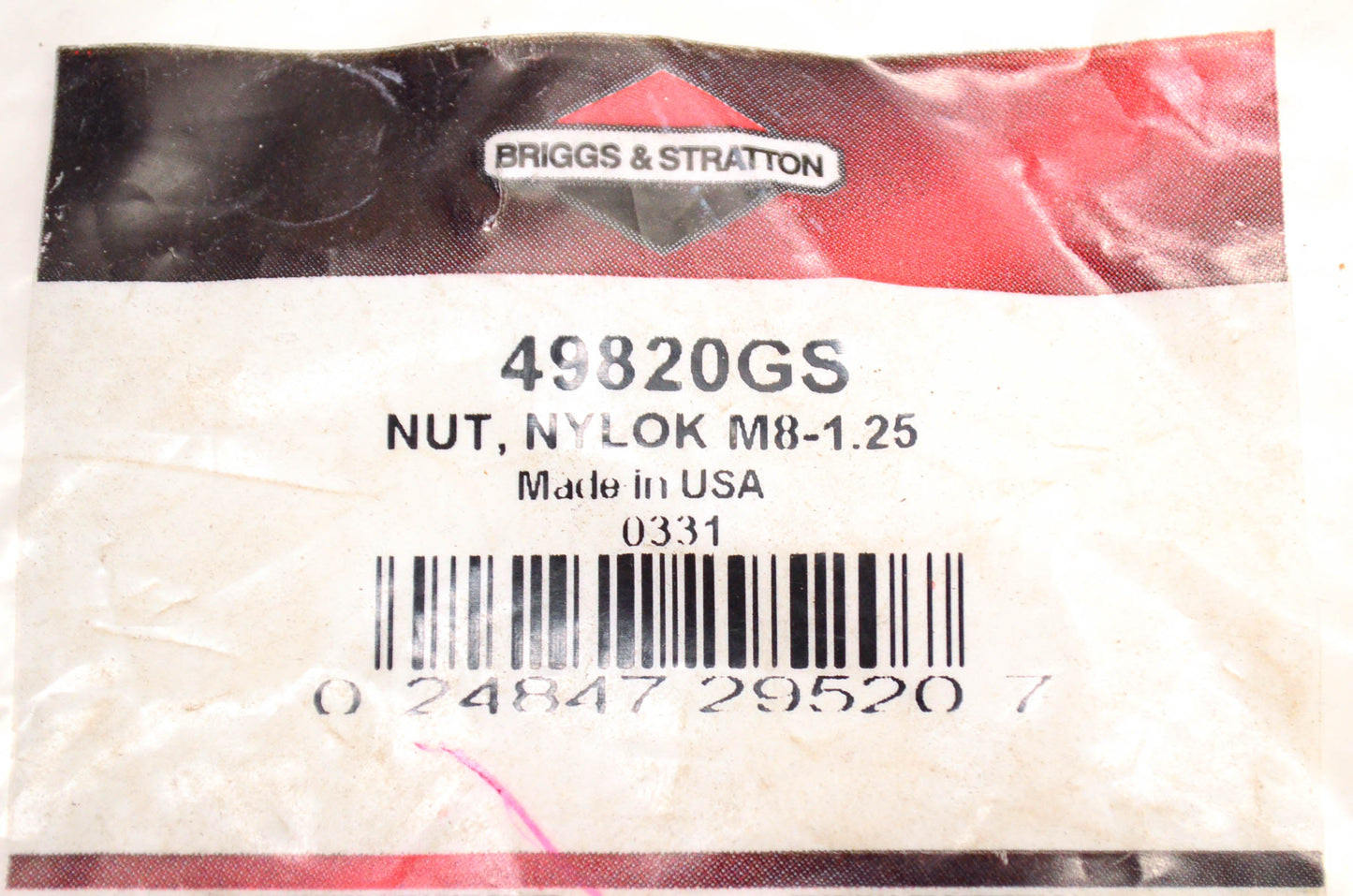 New OEM Briggs & Stratton 49820GS Nut NOS