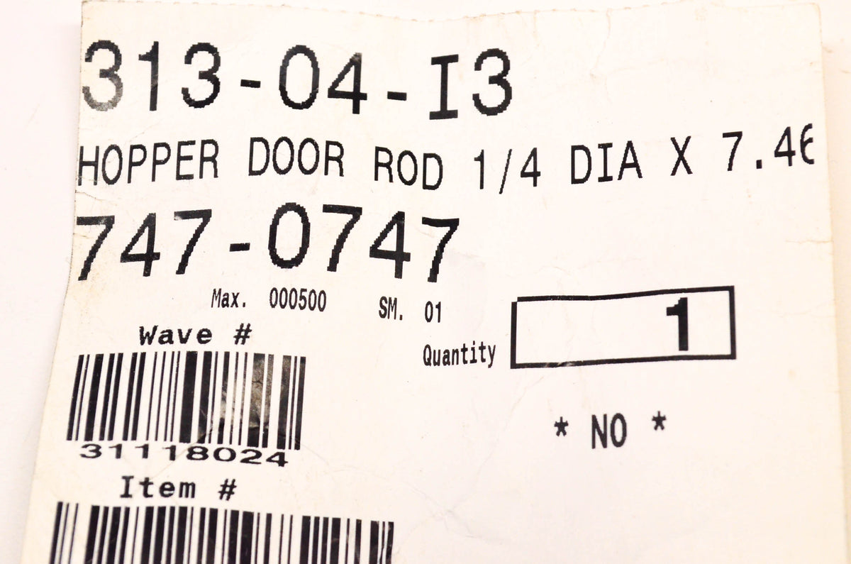 MTD 747-0747 Hopper Door Rod 1/4 DIA x 7.46 NOS
