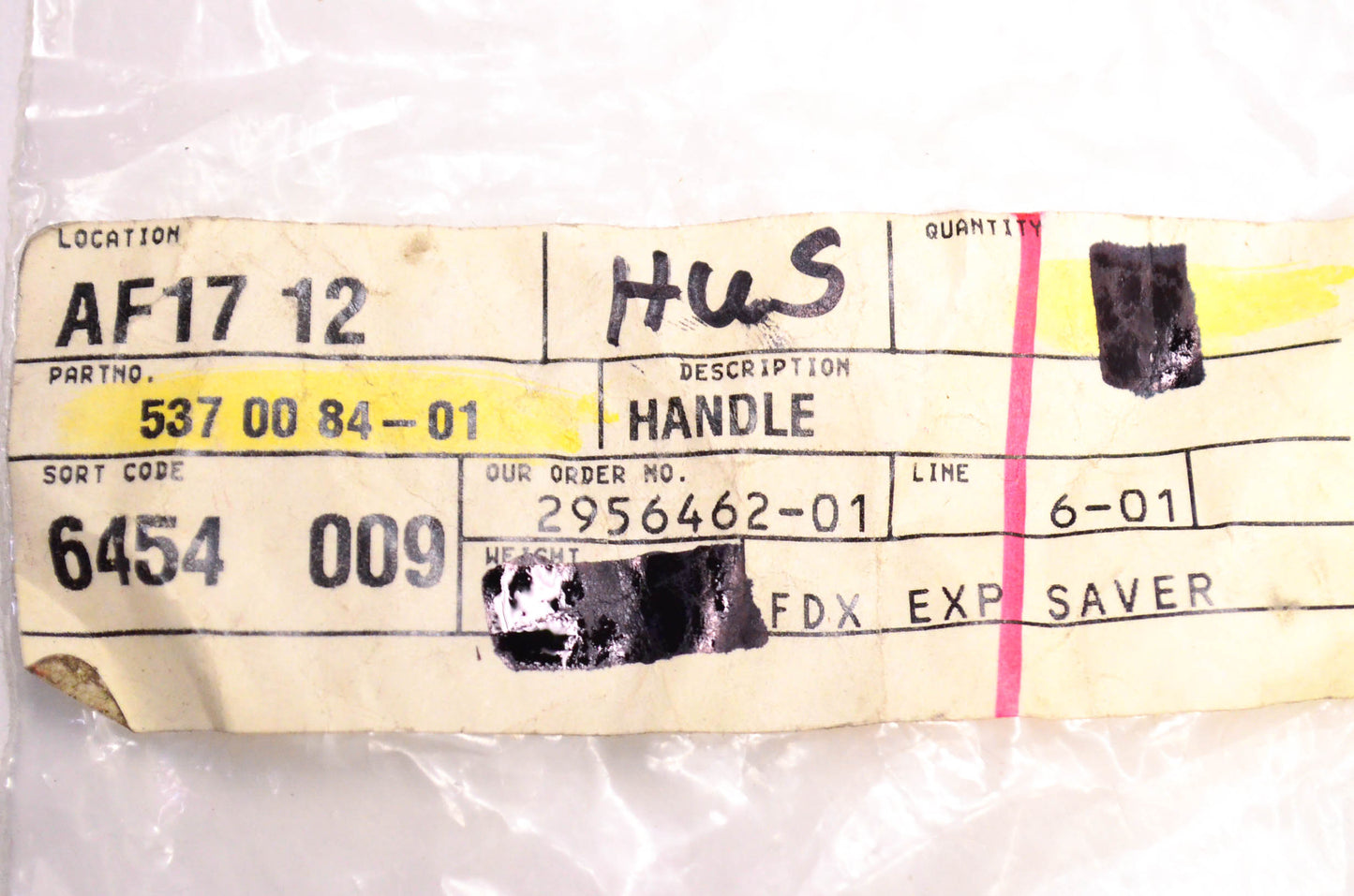 New OEM Husqvarna 537008401, 537 00 84-01 Starter Handle NOS