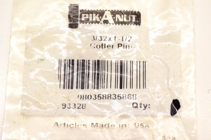 Dorman 93328, 080358835868 Cotter Pin 3/32 x 1-1/2 NOS