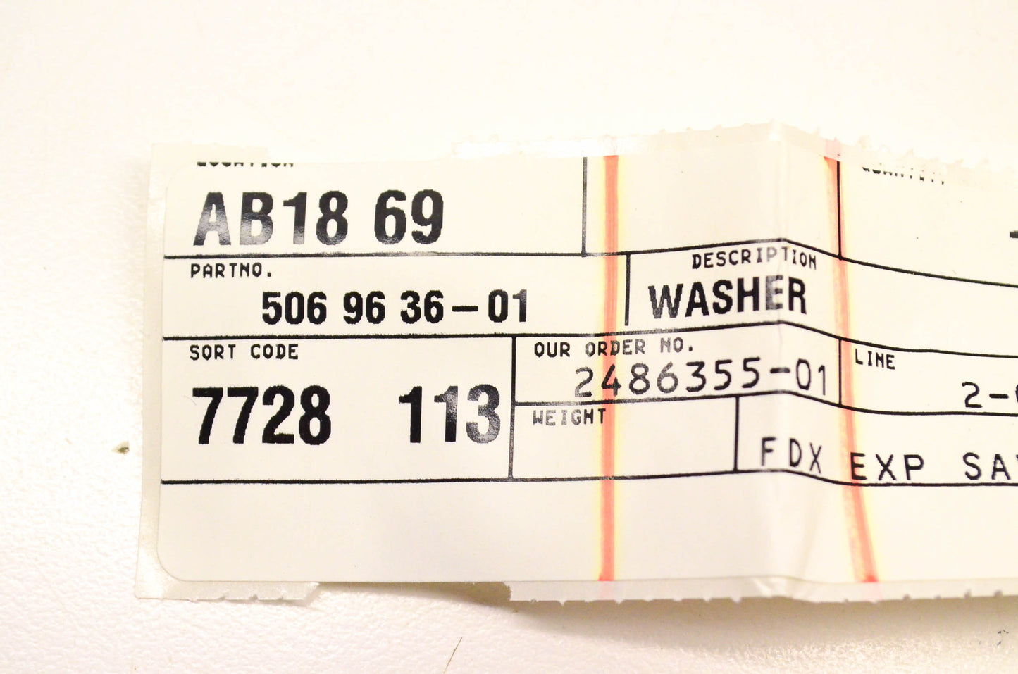 New OEM Husqvarna 506963601, 506 96 36-01 Washer NOS
