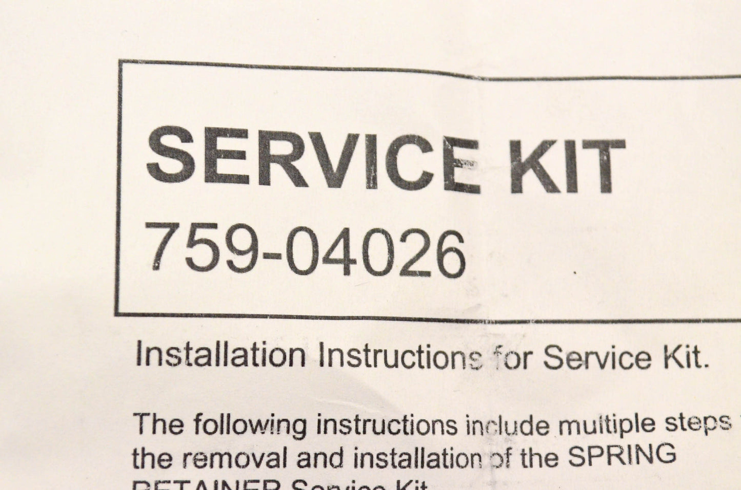 MTD 759-04026, 01008456, 00030276 Spring Retainer Service Kit NOS