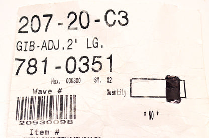 MTD 781-0351 Wood Splitter Gib 2 Inch NOS