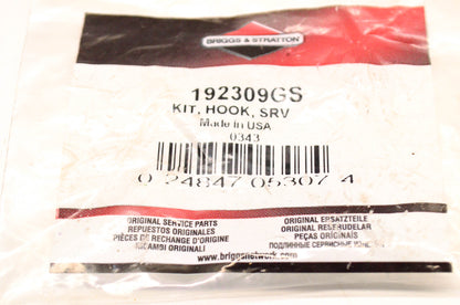 New OEM Briggs & Stratton 192309GS Hook Kit NOS