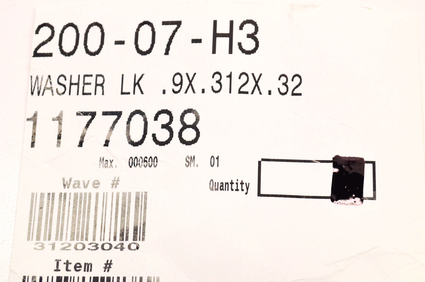 MTD 1177038 Lock Washer NOS