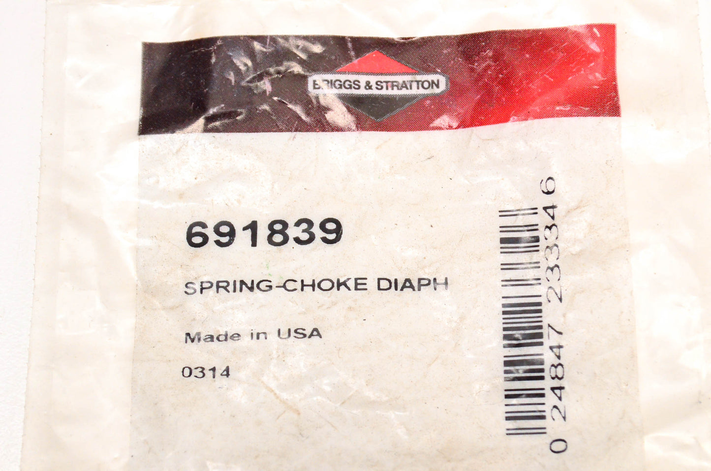 New OEM Briggs & Stratton 691839 Choke Diaphragm Spring NOS