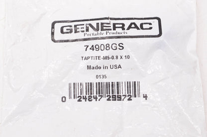 Generac 74908GS Taptite M5-0.8 x 10 Screw NOS