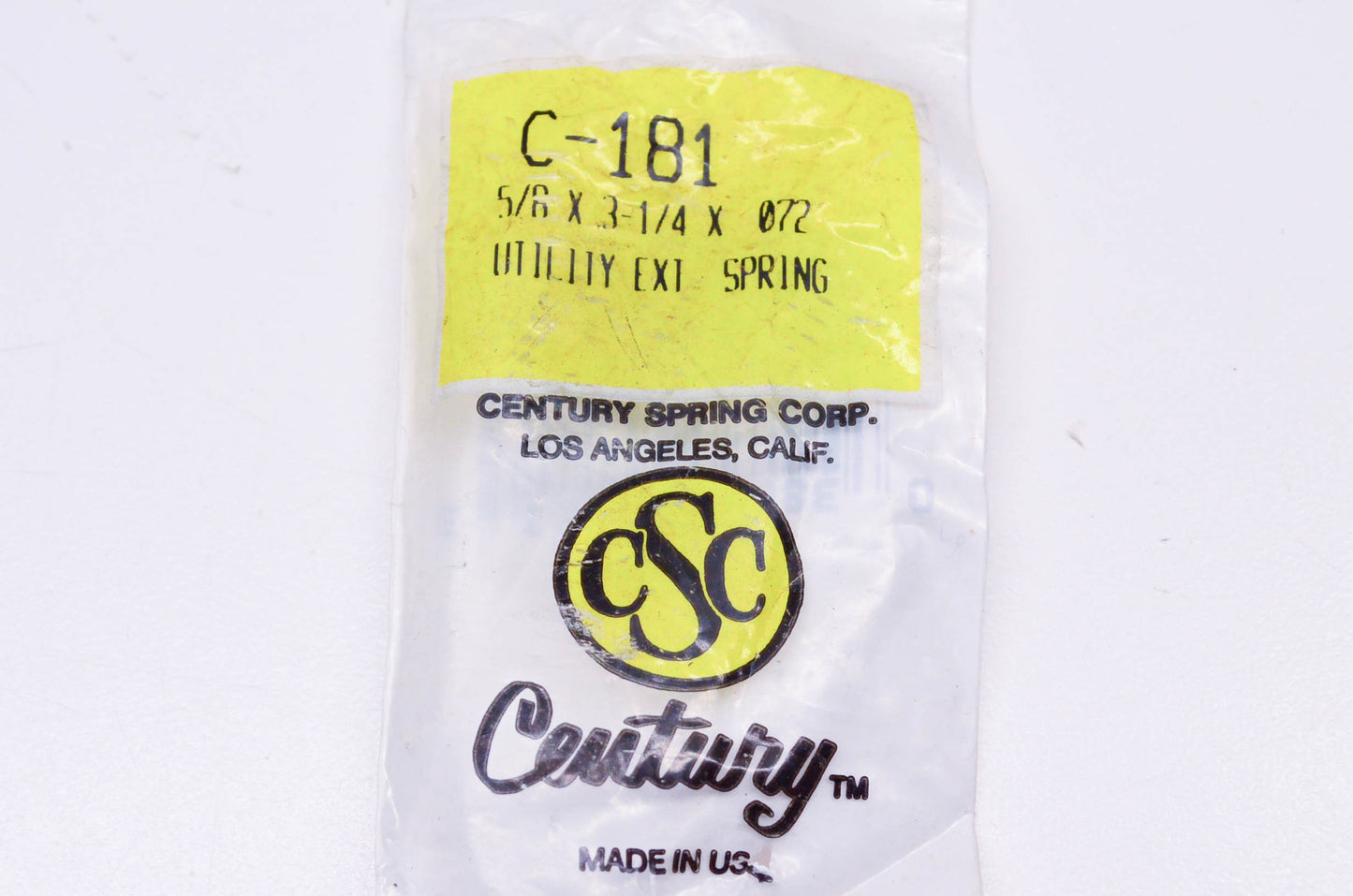 Century Spring Corp C-181 Utility Extension Spring NOS