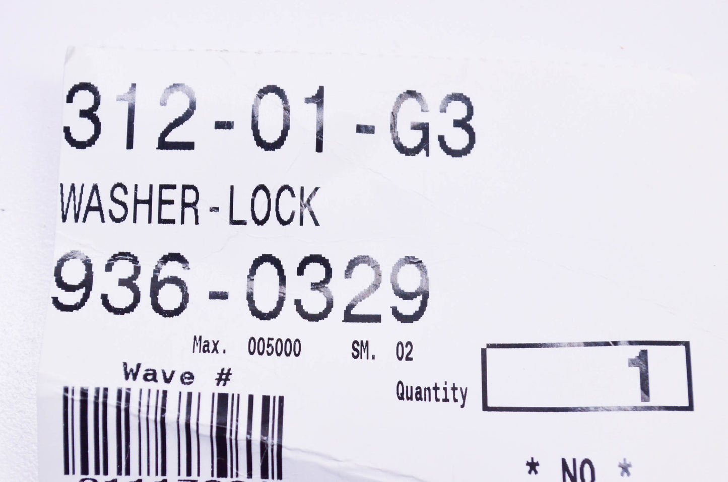MTD 936-0329 Lock Washer NOS