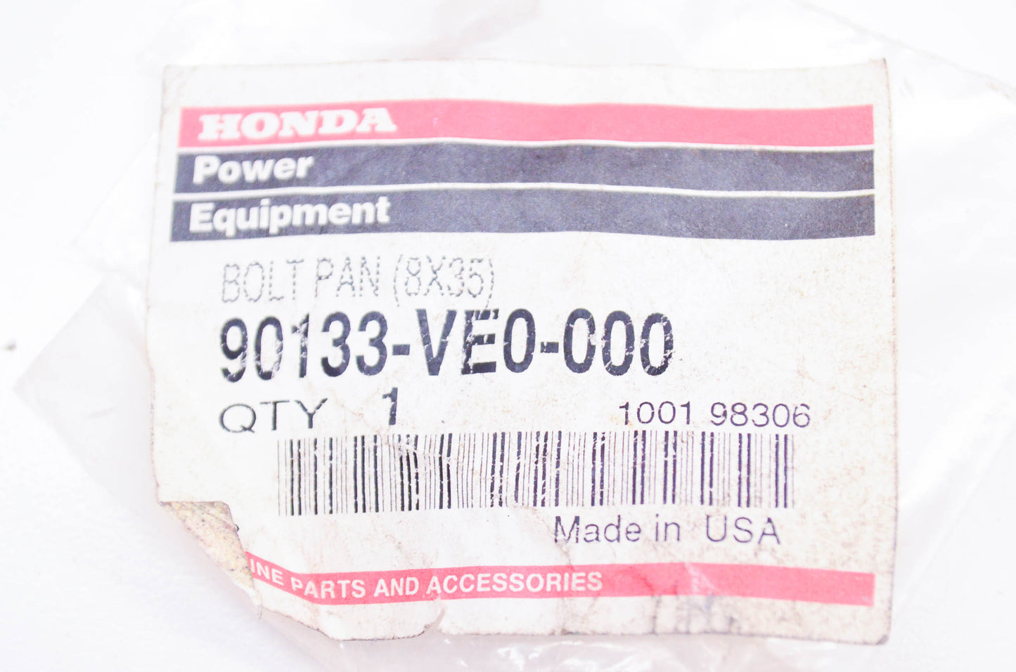 New OEM Honda 90133-VEO-000 Pan Bolt 8x35 NOS
