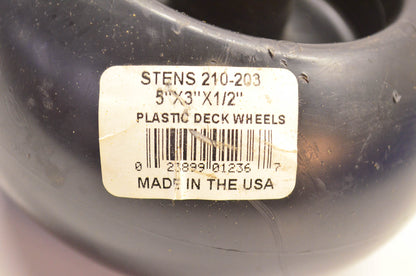 Stens 210-203 Plastic Deck Wheel 5"x3"x1/2" NOS