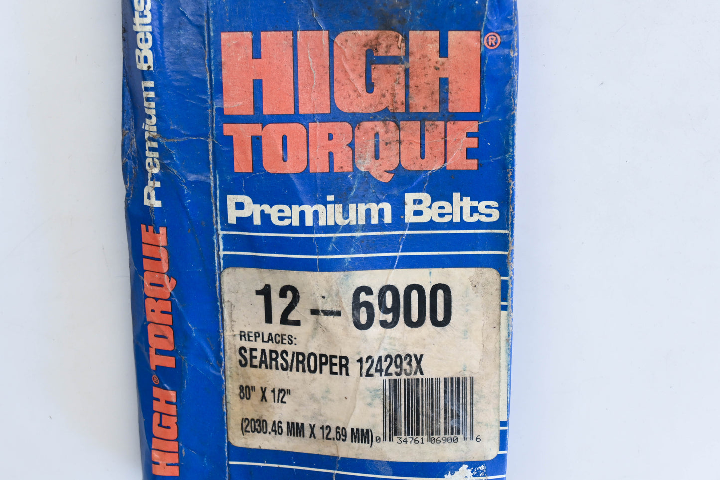 High Torque 12-6900, 124293X Sears/Roper 1/2" x 80" Premium Belt NOS