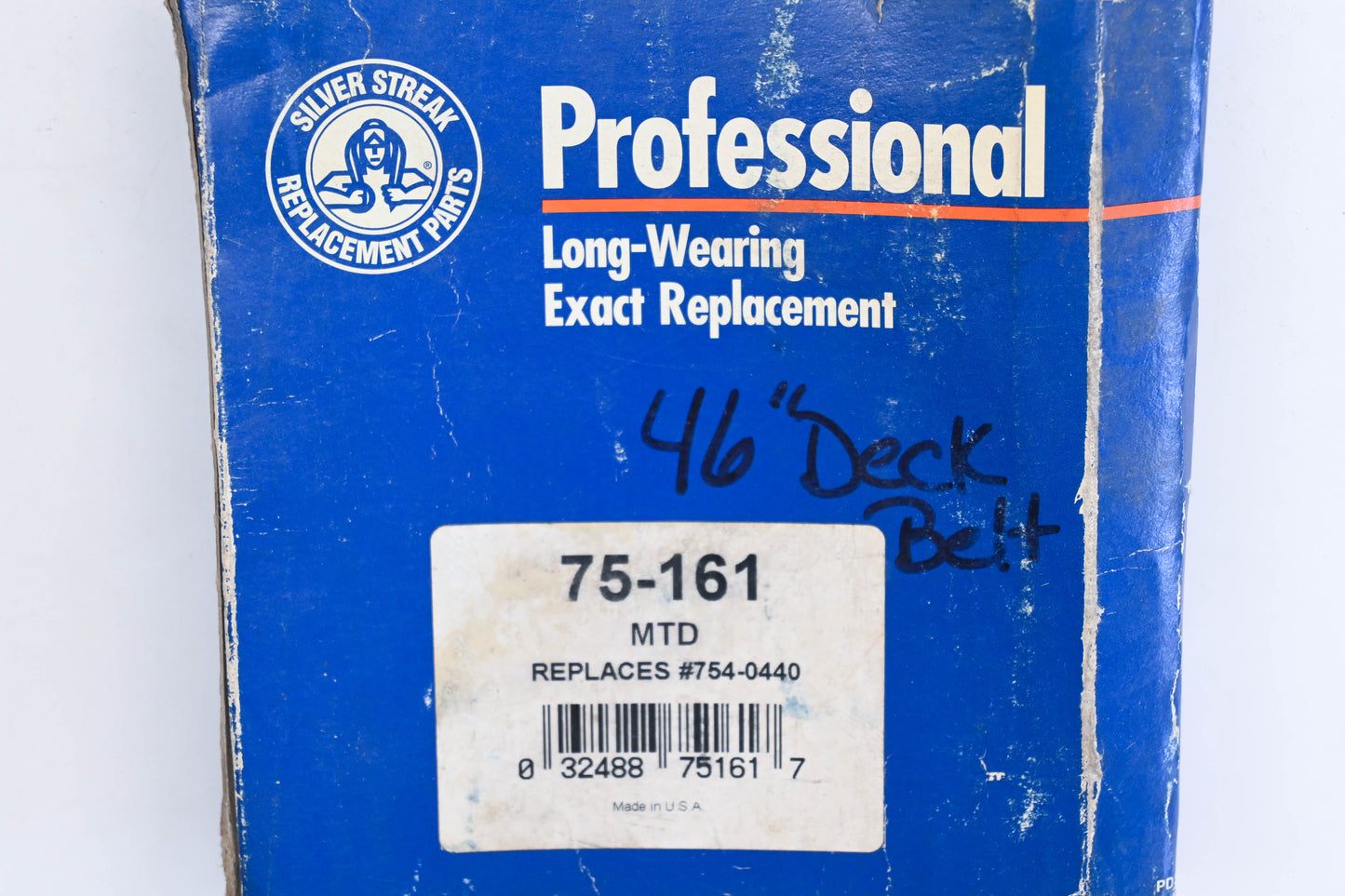 Silver Streak 75-161, 754-0440 MTD Professional Long-Wearing Belt NOS