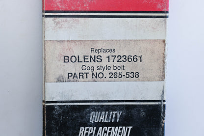 Aftermarket 265-538, 1723661 Drive Belt NOS