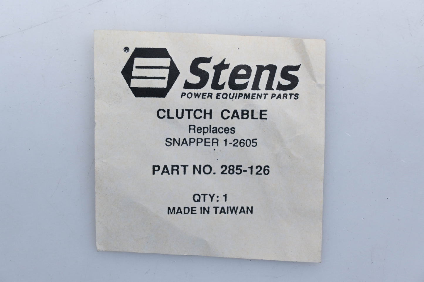 Stens 285-126, 1-2605 Snapper Clutch Cable Assembly NOS