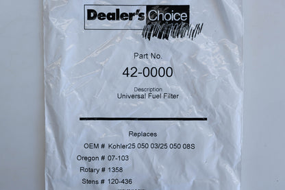 Dealers Choice 42-0000, 07-103, 120-436 Fuel Filter NOS
