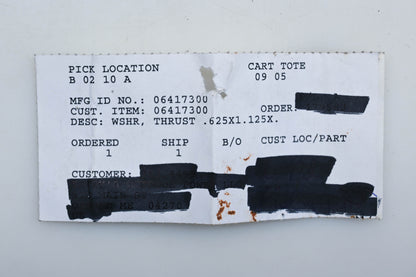 Ariens 06417300 Thrust Washer NOS