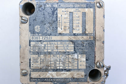 Allen-Bradley 836T-T252J Pressure Control Switch Assembly
