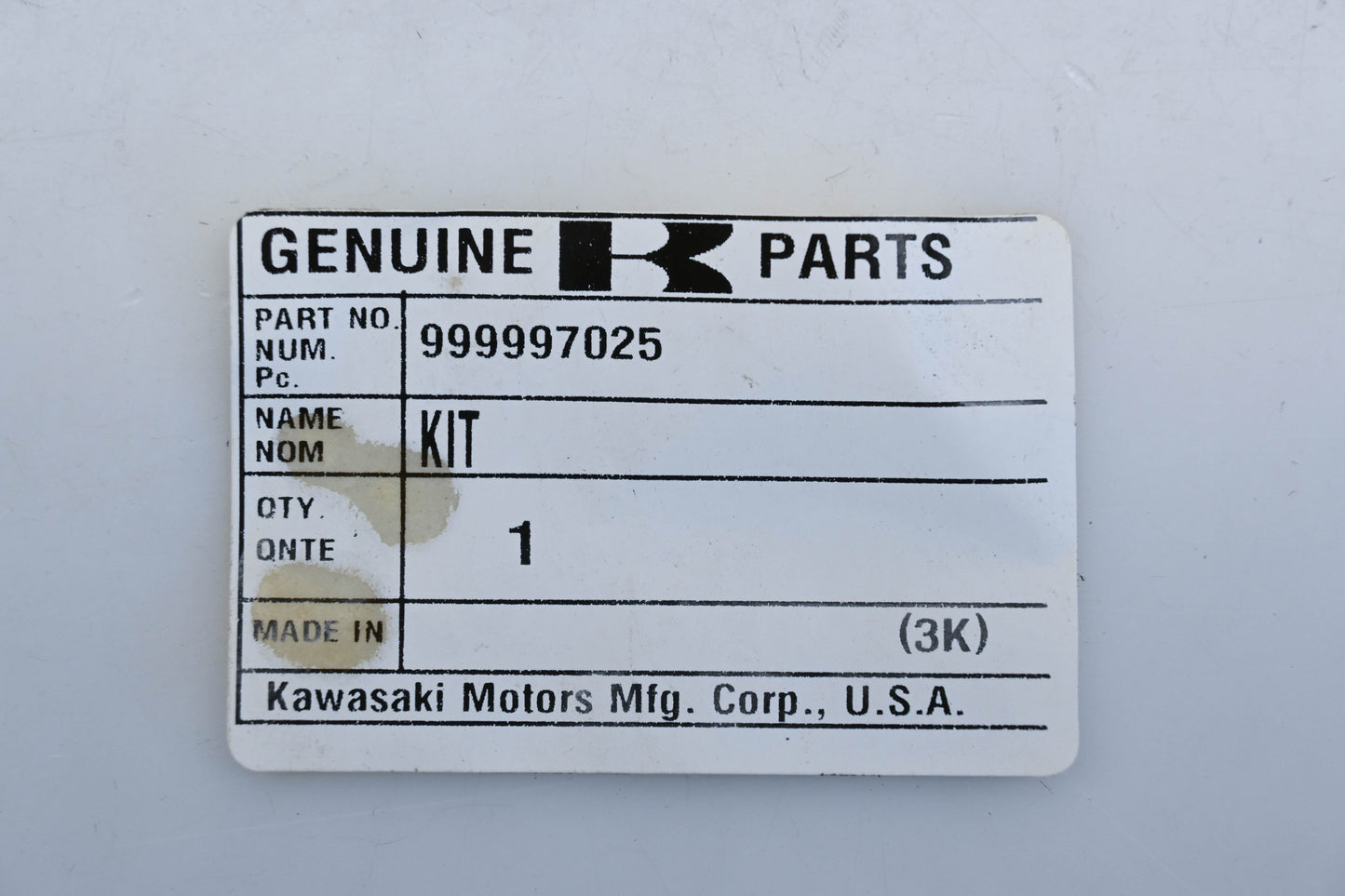 New OEM Kawasaki 999997025 Vent Tube Kit NOS
