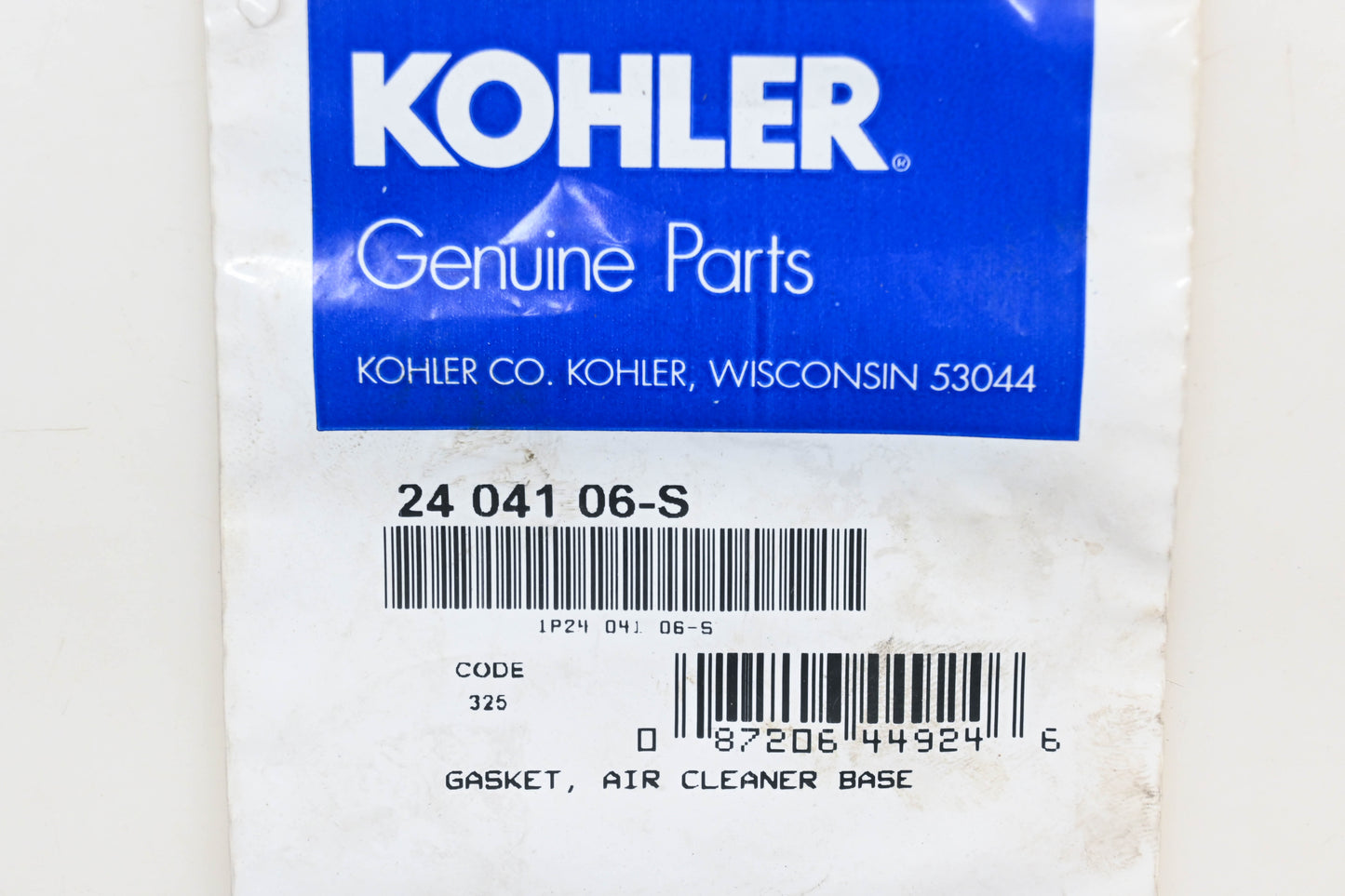 Kohler 24 041 06-S, 2404106-S Air Cleaner Base Gaskets Qty 3 NOS