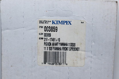 Kimpex 003859, 21V-17461-10-00 Yamaha 11T x 520 Front Sprocket NOS