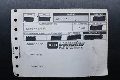Toro 60-8821 Shift Lever NOS
