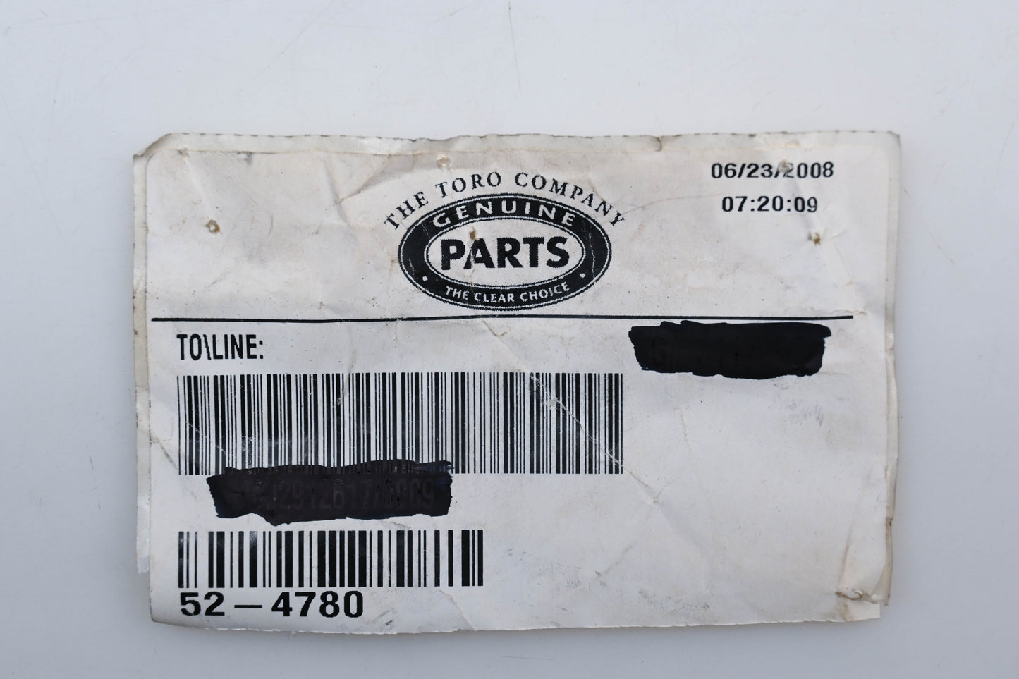 Toro 52-4780 Belt Rod NOS
