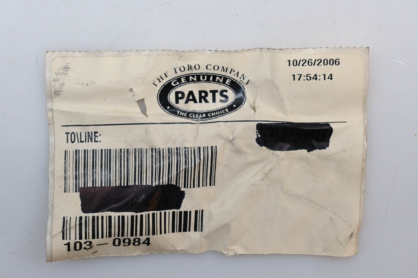 Toro 103-0984 Sheave Pulley NOS