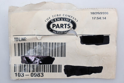 Toro 103-0983 Sheave Pulley NOS