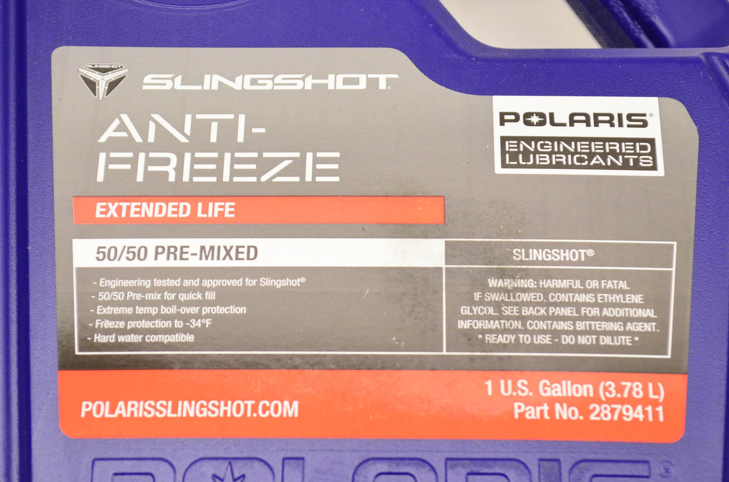 New OEM Polaris Slingshot Extended Life Anti-Freeze 50/50 Pre-Mixed 1 Gallon NOS