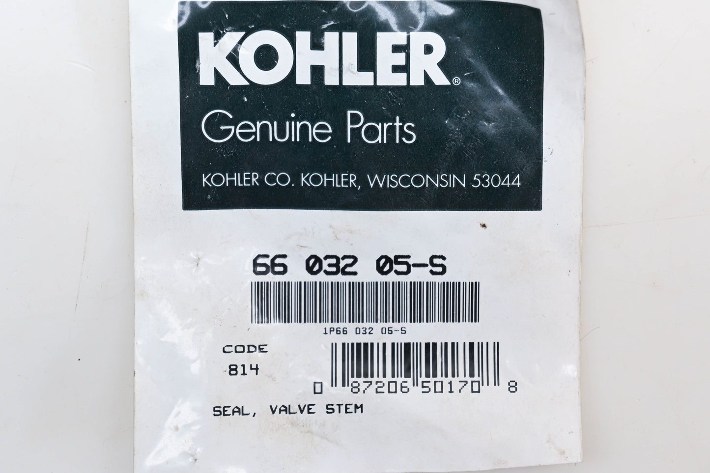 Kohler 66 032 05-S, 6603205-S Valve Stem Seals NOS