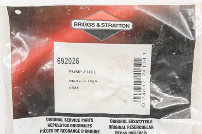 New OEM Briggs & Stratton 692026 Fuel Pump NOS