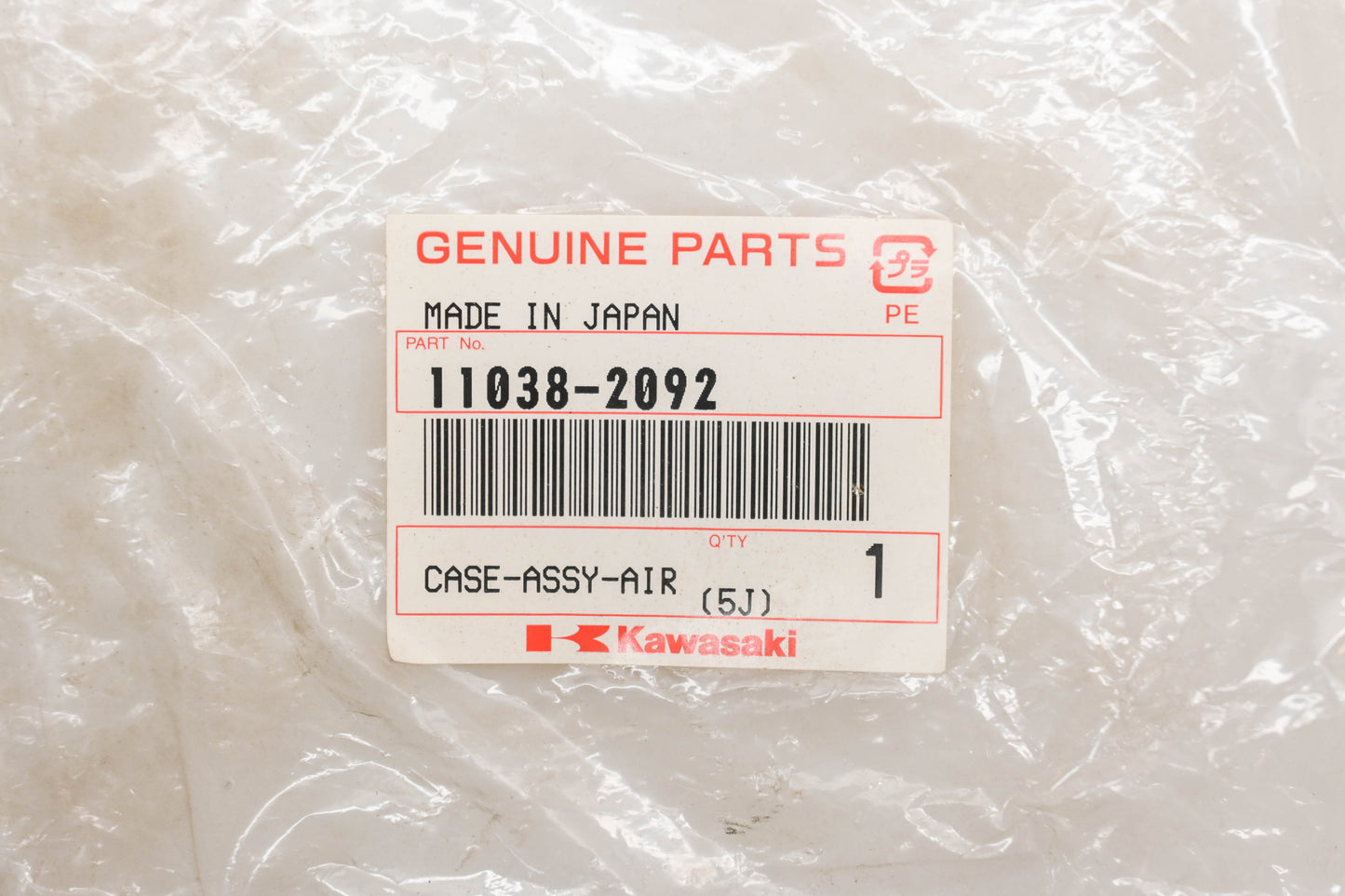 New OEM Kawasaki 11038-2092 Air Filter Case Assembly NOS