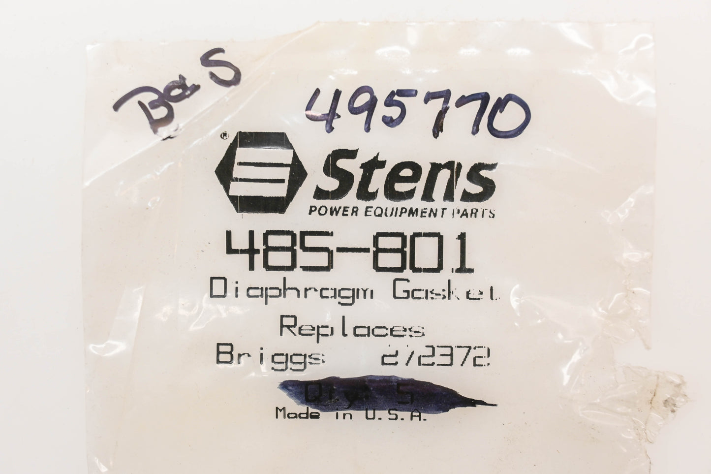 Stens 485-801, 495770, 272372 Diaphragm Gaskets Qty 4 NOS