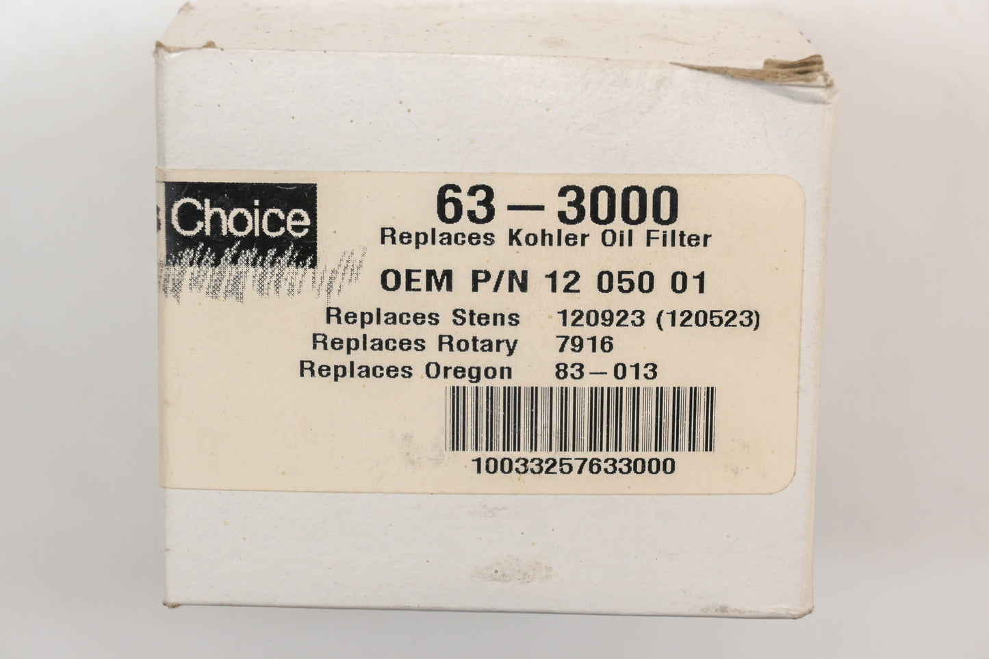 Dealers Choice 63-3000, 12 050 01, 120-923 Kohler Oil Filter NOS