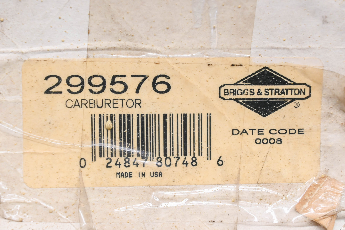 New OEM Briggs & Stratton 299576 Carburetor Assembly NOS