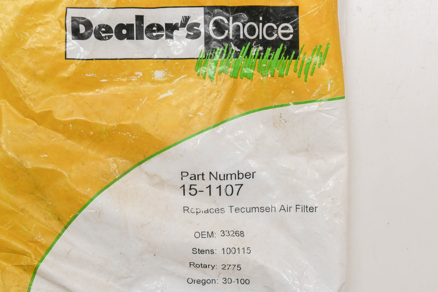 Dealers Choice 15-1107, 33268, 100-115 Tecumseh Air Filter NOS