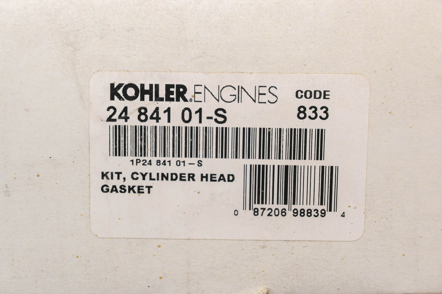 Kohler 24 841 01-S, 2484101-S Head Gasket Kit NOS