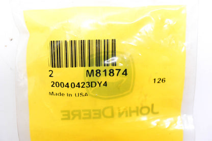 New OEM John Deere M81874 Cylindrical Flanged Alloy Bushings Qty 2 NOS