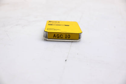 Eaton AGC-10 Bussmann Glass Tube Fuses Qty 5 NOS
