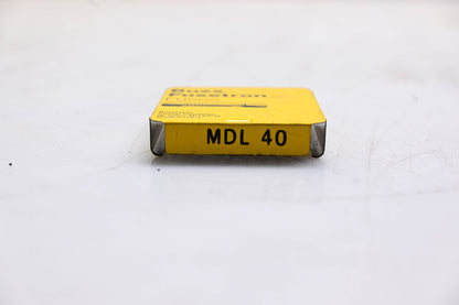 Eaton MDL-40 Bussmann Glass Tube Fuses Qty 5 NOS