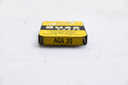 Eaton AGA-20 Bussmann Glass Tube Fuses Qty 5 NOS
