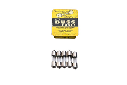 Eaton GBC-8 Bussmann Glass Tube Fuses Qty 5 NOS