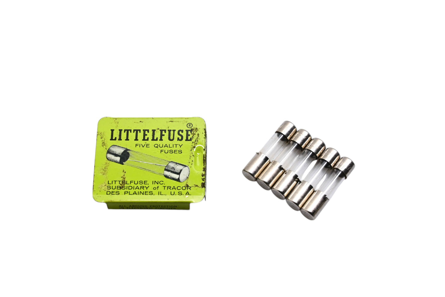 Littlefuse C 1/8A Glass Tube Fuses Qty 5 NOS