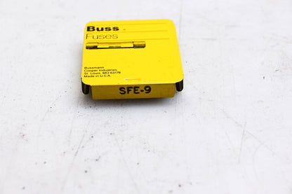 Eaton SFE-9 Bussmann Glass Tube Fuses Qty 5 NOS